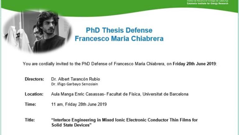 PhD Thesis Defense Francesco Maria Chiabrera